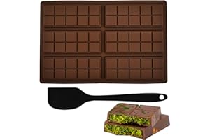 LEEWYOU Moldes de Silicona Para Chocolat,Dubai Moldes De Chocolate,Moldes de silicona de grado alimenticio, molde de barra de chocolate Para DIY Barra De Chocolate,Dulces,Cubitos Hielo