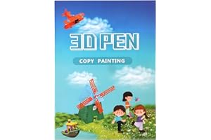 EILYGK 20 Pages 40 Patterns 3D Pen Drawing Book Templates, with a Reusable Transparent PVC Drawing Board, 3D Art Pen Accessories for Adults Starter for 3D Printing Pen Suitable for Aged 16 and Above