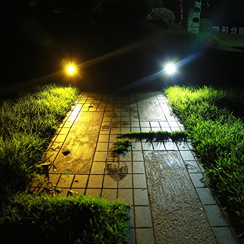 Vorally LED Solarleuchte mit Bewegungsmelder, 6leds Solar Spotlight Wasserdicht solar Gartenleuchten, Solar Außenleuchte, solarleuchten für Garten, Garten Deko, Garage usw. (Weiß) - 7