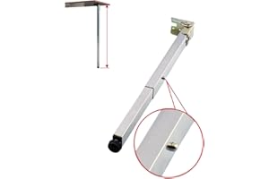 X1NGFU Pied de Meubles en Acier Inoxydable Réglable,Pliable Pied de Table en Métal,Télescopique Pied de Bureau de Bar,Pied de Table Élévatrice,Pied de Support Réglables,avec Vis(60cm/23.6in)