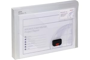 Snopake A4 DocBox Clear 25 mm Box File with Push Lock (Pack of 1) Ref 12849