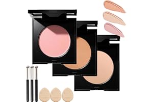 QOSNEOUN Luminance Poudre éclaircissante sous les yeux, dissimule, éclaircit, couvre efficacement les cernes, hydrate et mélange pour un look lisse, radieux et rafraîchissant (01+02+03)