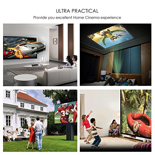 Proiettore Portatile DBPOWER RD810 1500 Lumen LCD Proiettore Multimedia Home Theater Supporto 1080P HDMI USB SCHEDA TF VGA AV per TV PC Laptop Giochi iPhone iPad Smartphone