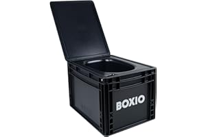 BOXIO Toilet WC portatil Camping, WC Inodoro portatil Completo, sin químicos, Formato Compacto: 30 x 40 x 28 cm, ecologico Inodoro seco Camper