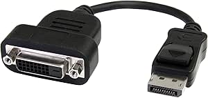 StarTech.com DisplayPort to DVI Adapter - Active Conversion - 1920x1200 - DP to DVI Single Link Converter for DVI-D Display (DP2DVIS) , Black