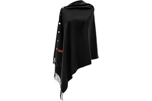 BOER Scarfs for Women - Winter Long Soft Warm Ladies Scarf Button Knitted Shawl Wool Style Spinning Tassel Shawl Stole Scarves for Women Uk