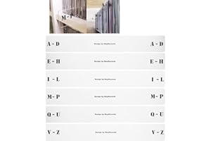 Fiacvrs 6Pcs professionale acrilico categoria CD etichette schede CD divisore disco CD linguette con nero A-Z alfabeto, scheda di classificazione CD (LP, trasversale)