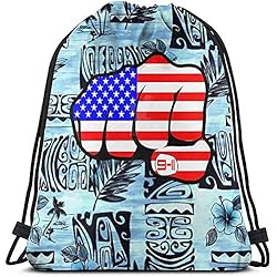 Américain-Poing Drapeau Sacs À Cordon Gym Sac De Voyage Personnalité Logo Sac À Cordon