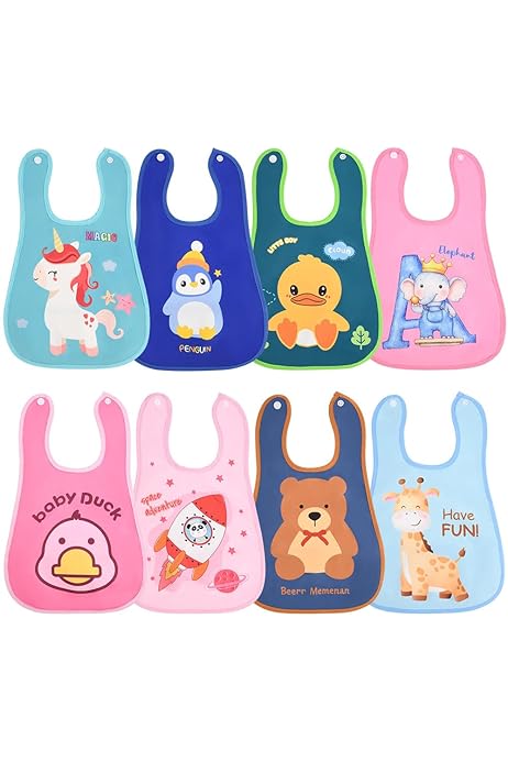 Bavaglini Impermeabili Per Neonati | 12 Pezzi | Velluto Crystal | 0-36 Mesi - Foto 8