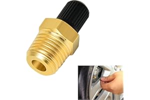 BATHEIDON Valvola di Riempimento Serbatoio Compressore d'Aria in Ottone 1/4 NPT, Resistente alla Corrosione e Duratura per Pneumatici e Uso Industriale