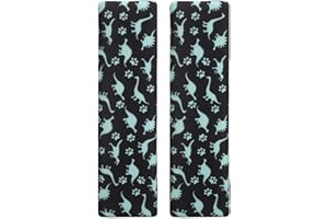 DWE Car Seat Belt Pillow for Kids, 2Pcs Unicorn Car Seat Belt Cover Pad Head and Neck Support (Dinosaur)