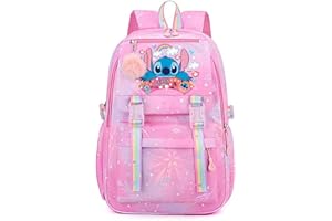 KIRINIA Bolsas escolares Stitch para niñas, bonita mochila para niñas