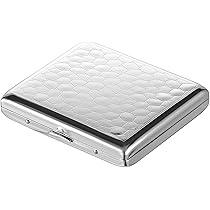 Foreverup Set 3 Portasigarette In Metallo Argento Da 20 Sigarette: Eleganti E Impermeabili