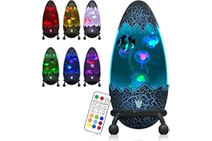 XPJBKC Quallen lampe, Fantasy Jellyfish Lamp mit 13 Farben und Fernbedienung, Dinosaurier-Eier, Lavalampe, LED Quallen Aquarium Lampe für Home Decor Weihnachten Geburtstag Geschenkee, Weiß
