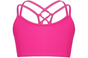 Alvivi Sujetador Deportivo Criss Cross Niña Deporte Camiseta Corta sin Mangas Ropa Interior Chica Tank Crop Top Ballet Baile Danza Fitness Running Yoga