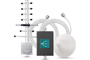 ANNTLENT Amplificateur de Signal 4G/3G/2G GSM LTE Amplificateur Reseau Mobile 800/900/1800/2100/2600MHz pour RV Truck Camping Car Antenne de Magnétique - pour Les Opérateurs de Toute l'europe