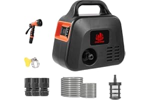 ONEVAN Wireless Electric Water Pump - Portable Self-Priming Pump for Makita, Digital Battery Display Water Pump with 10M Hose 3m Water Inlet Pipe for Pond Draining(No Battery)