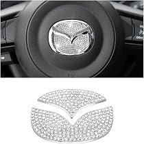 Kit Garniture Intérieur Mazda 3 / CX-30 / CX-50 2020-2023 - Anneau Volant Paillettes, Décor Carbone