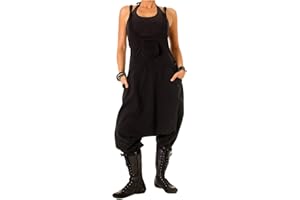 Vishes - Alternative Bekleidung - Warme Damen Fleece Thermo Latzhose Haremshose