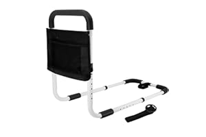 Jolitac Aufstehhilfe Bett, Haltegriff Stützhilfe für Senioren, Bett Einstiegshilfe mit Aufbewahrungstasche, Höhenverstellbarer Bettgriff beim EIN- und Aussteigen