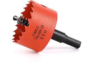 Dribotway 51mm 2'' Hole Saw, Bi-Metal Hole Saw Drill Bit High Speed Steel, Cutting Circular Holes, for Wood and Metal, Can Easily Drill Wood, Plastic, Plywood, Thin Metal