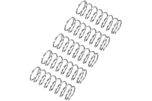 Unifizz Lot de 5 ressorts de compression en acier inoxydable 304, diamètre extérieur de 4 mm, taille du fil de 0,4 mm, longueur libre de 10 mm, ton argenté