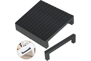 FLEARITZO 12 pezzi Maniglie per Mobili da Cucina - Maniglie per mobili - Maniglie Armadio - Maniglie in acciaio inossidabile per mobili da cucina - Decorazioni per la casa - Distanza fori 128 mm - Nero