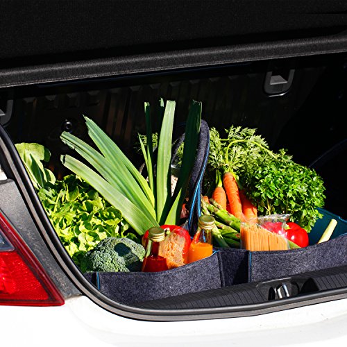 Premium Filztasche von G’FELT – hochwertige und geräumige Einkaufstasche, Aufbewahrung, stabile Kaminholztasche, schicke Freizeit-Tasche oder Badetasche – pflegeleicht, doppelwandig, robust, zweifarbig - 4