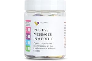 HSXIANG Positive Affirmations Messages in a Bottle（50pcs）, Gifts For Women And Men.Motivational Gift,Valentines Day Gifts for Her, Unique Gifts