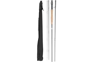 EVTSCAN Caña de Pescar con Mosca de Fibra de Carbono, caña de Pescar portátil, caña de Mosca, Accesorio de Aparejos de Poste telescópico