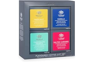Whittard | Flavoured Coffee Gift Set For Men & Women | 4 Boxes of Single Origin Arabica Ground Coffee | Brews up to 58 cups | 4 x 120g Ground Coffee Bags