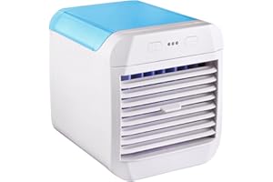 TNFEEON Przenośne Klimatyzatory Wentylator, Mini Klimatyzator 3 Prędkości Osobisty Klimatyzator Osobista Chłodnica Powietrza z Nawilżaczem do Pokoju Sypialnia Biurko Kemping (Niebieski)