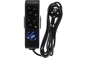 Viko Multi-Let 3lü Topraklı Kablolulu Ç.K 2m Siyah Priz