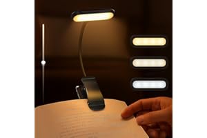 ‎NIXTRVE Nixtrve Leselampe Buch Klemme, LED Buchlampe Klemmleuchte, Stufenlos Dimmbar, 3 Farbtemperatur Modi, USB-C Wiederaufladbar, 360° Flexibel, Augenschonendes Leselicht Für Erwachsene & Kinder Im Bett