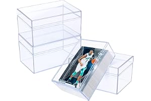 Playing Card Deck Cases, 4PCs Plastic Empty Playing Boxes Holder, Game Organizer with Snap Closed for Gameing 3.9x2.7x2 inch (Not Included)