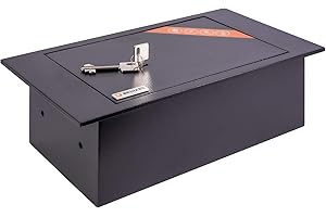 Brihard Coffre-fort de sol à clé - Coffre-fort intégré de sol avec serrure 39x21x13cm - Coffre avec serrure à clé - Stockage sécurisé domestique maiso