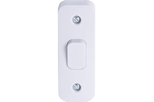Schneider Electric Lisse White Moulded - Single 2 Way Architrave Light Switch with 16 mm Pattress, 10AX, GGBL1012116AS, White