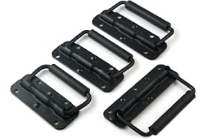 Pizsieat 4 st Flight Case Handtag Verktygslåda Fjäderhandtag, vikbart metallhandtag för verktygslåda eller låda