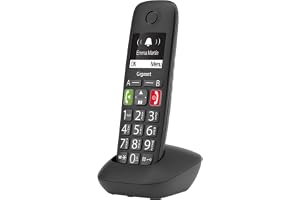 Gigaset E290 – Trådlös seniortelefon utan telefonsvarare med stora knappar – stor display, snabbvalsknappar viktiga nummer, s