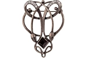 BA BIJOU-ART Spilla da Donna Liberty Stile Fermagli Gioiello Strass 4,6 x 3,4 cm