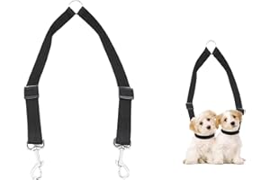 HEIGESENG Laisse pour chien - Réglable - Absorbe les chocs - Laisse double pour 2 chiens - Pour le jogging, la course à pied, l'entraînement