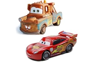 Hilloly Car Toys,Favorite Tow M-cQueen Truck Movie Character Sound Effects Vehicle Mater Metal Alloy Model Car un Gift for Kids Aged 3 Years and Older