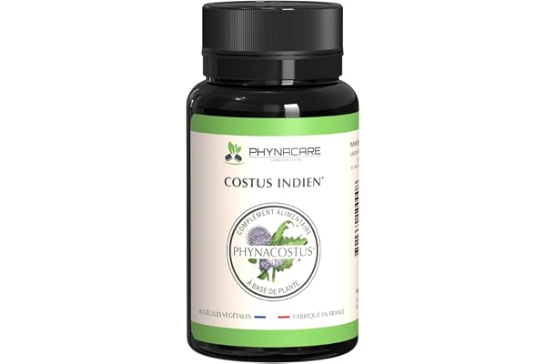 COSTUS INDIEN - COSTUS MARIN - 60 GÉLULES VÉGÉTALES - PHYNACOSTUS, FABRIQUE ET ANALYSÉ EN FRANCE, PHYNACARE LABORATOIRE