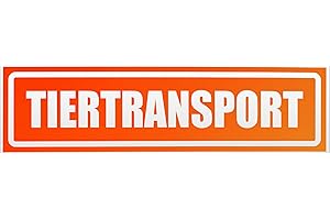 ‎KIWISTAR Kiwistar Tiertransport invertiert Magnetschild Schild magnetisch - 20cm Neonorange - Magnetfolie für Auto PKW Kfz