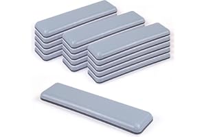 VABNEER Deslizadores para Muebles, 16 Piezas PTFE Teflón Cuadradas Autoadhesivos Planeadores para muebles, Mover Muebles Pesados para Pisos Lisos (16, 70x19mm)