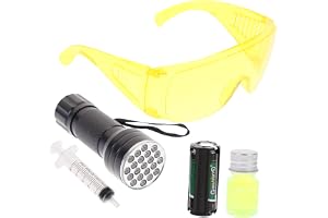 SOESFOUFU 1uppsättning Leak Test Kit För Bil Uv-lampa Och Skyddsglasögon Säker Leak Detector För Kylsystem Och Hem Hållbara M