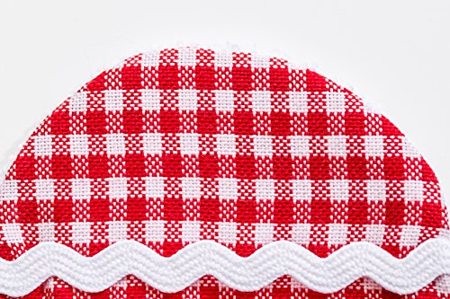Wiederverwendbare Wattepads aus Baumwolle/Waschmaschinengeeignete Abschminkpads Fair Trade rot weiß kariert von Ringelsuse - 3