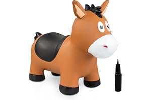 INPODAK Jouet sauteur gonflable avec pompe, cadeau rebondissant, pour tout-petits, garçons, filles