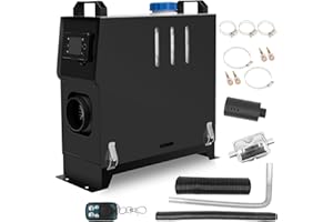 EVGTTI 5KW/8KW All-in-One Diesel Heater, Parking Heater with LCD Switch & Remote Control, Parking Heater Kit for RV Truck, Boat, Bus, Car Trailer (black)
