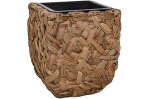 ‎VIVANNO VIVANNO Pflanzkübel Blumenkübel aus Wasserhyazinthe Natur WILD Design - 30 x 25 x 25 cm
